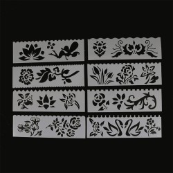8x Blumen DIY Schablonen (F...